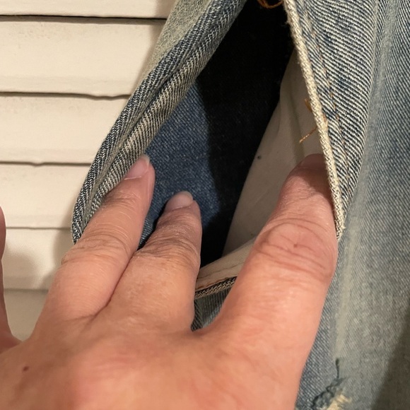 Jaded gypsy jewel distressed denim light wash skirt - Picture 5 of 13